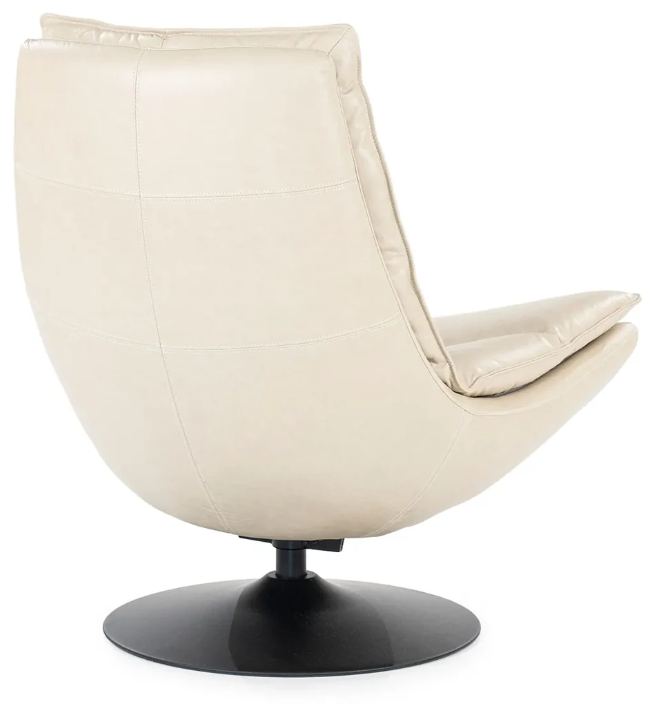 Eleonora Sven Draaifauteuil Beige Leder