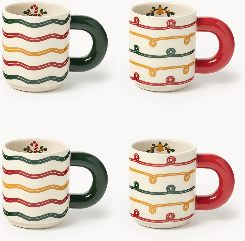 Kerstbekers Cutemas, 4-delig