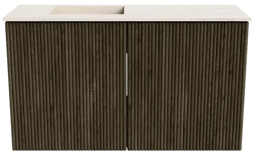 Mondiaz Joya DLux 70cm toiletmeubel shadow met wastafel faye links 1 kraangat meli