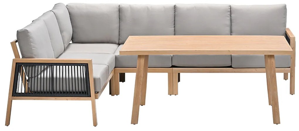 Garden Impressions San Capri lounge dining set 5-delig - light teak aluminium