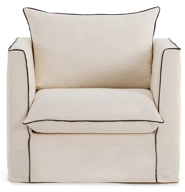 Fauteuil in mixed viscose, Flavia