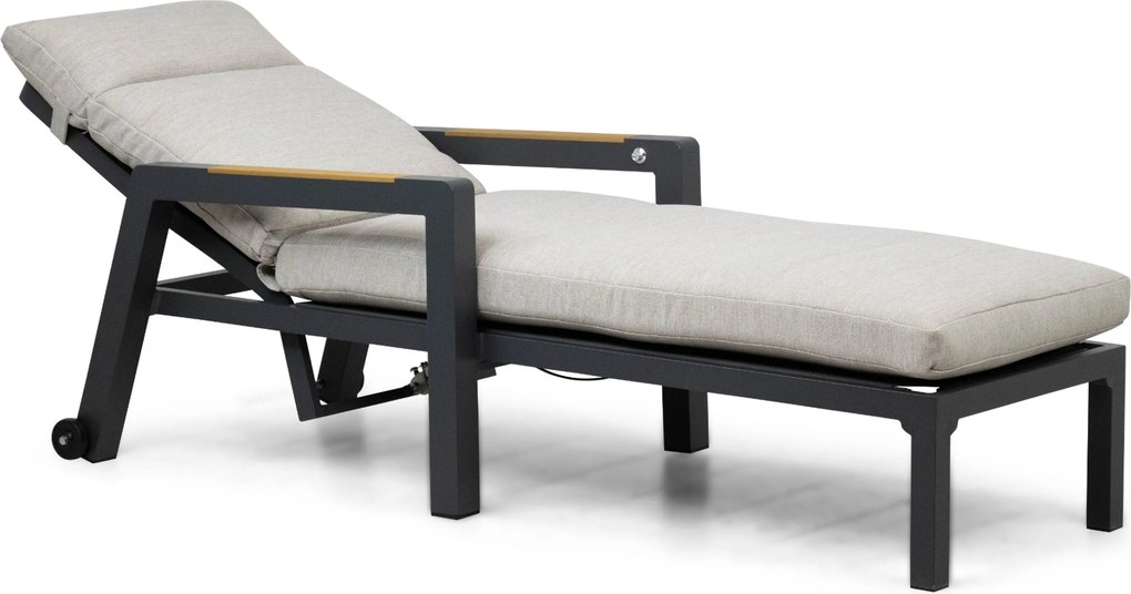 Lifestyle Garden Furniture Evora Ligbed Verstelbaar Aluminium Grijs
