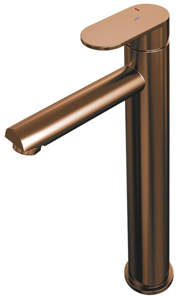 Brauer Copper Edition ColdStart verhoogde wastafelkraan energy-saving model C koper geborsteld PVD