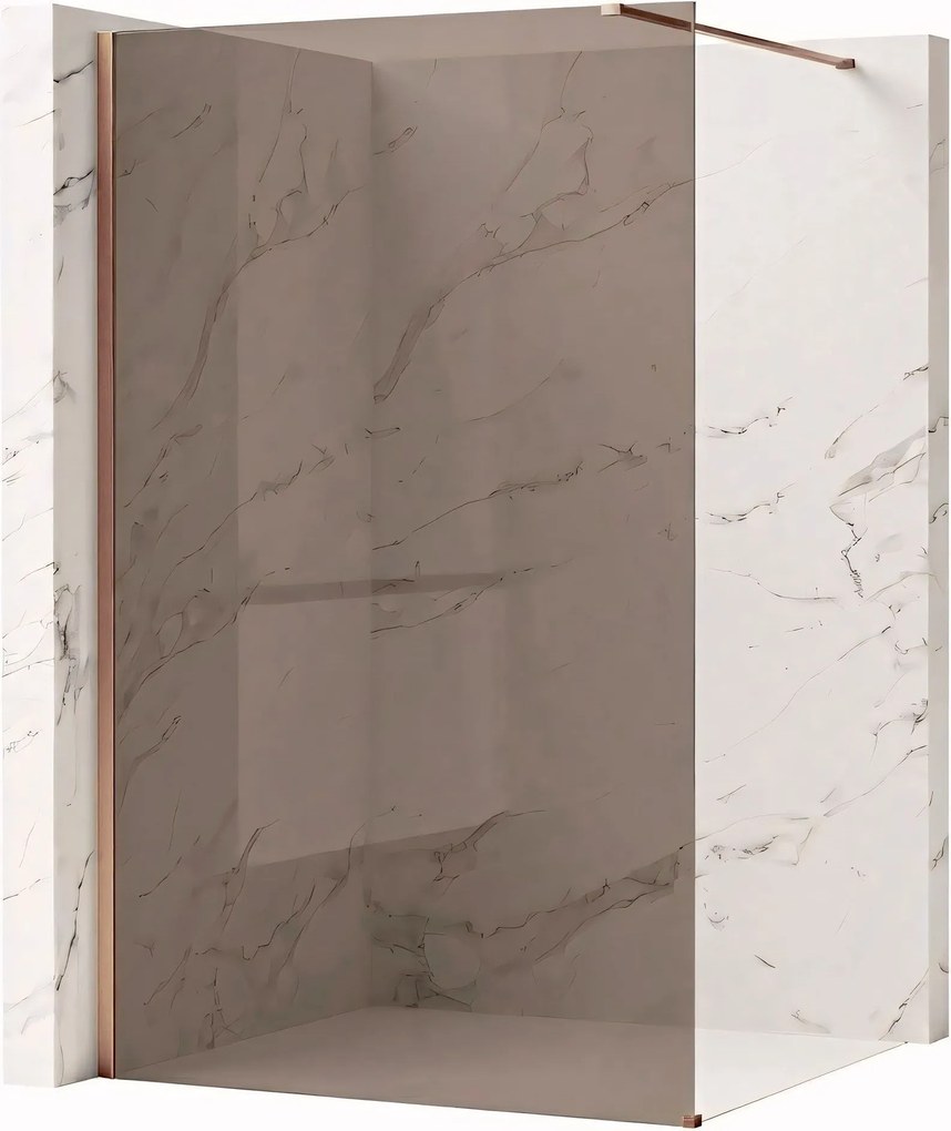 Walk-in douchewand Rea Flexi Brown / Brush Copper 120
