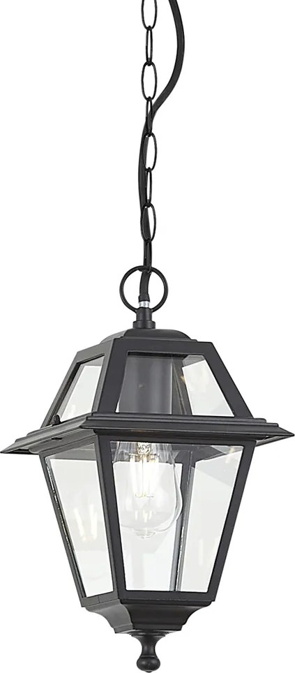 Klassieke buiten hanglamp zwart IP44 - Berta