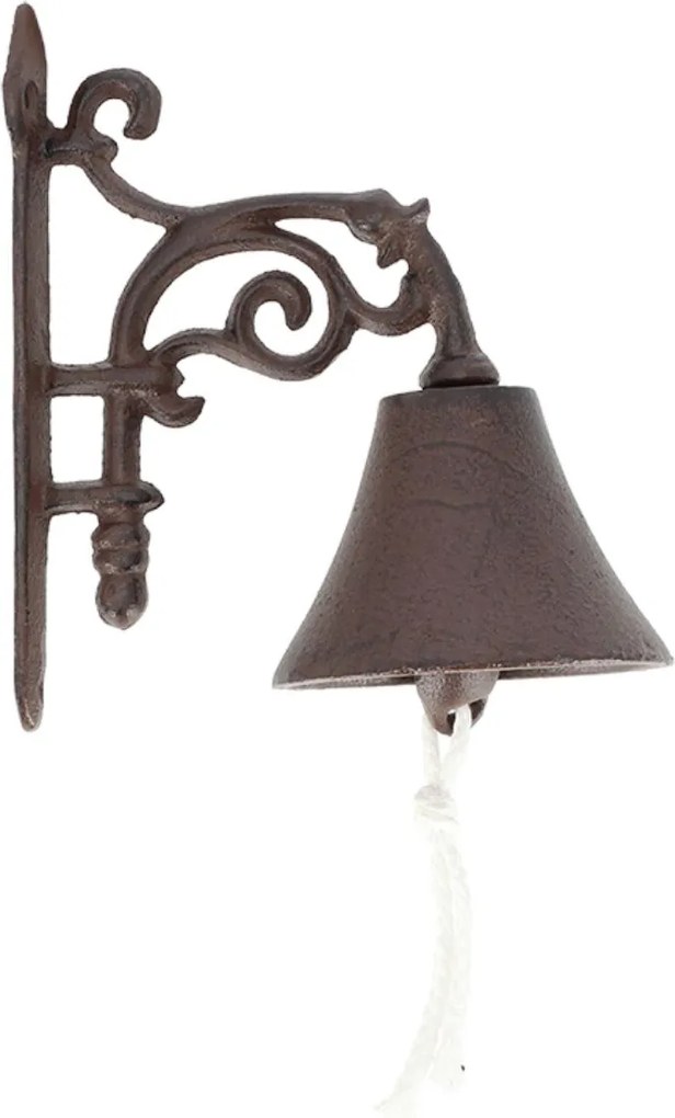 Esschert Design klassieke gietijzeren deurbel Flower