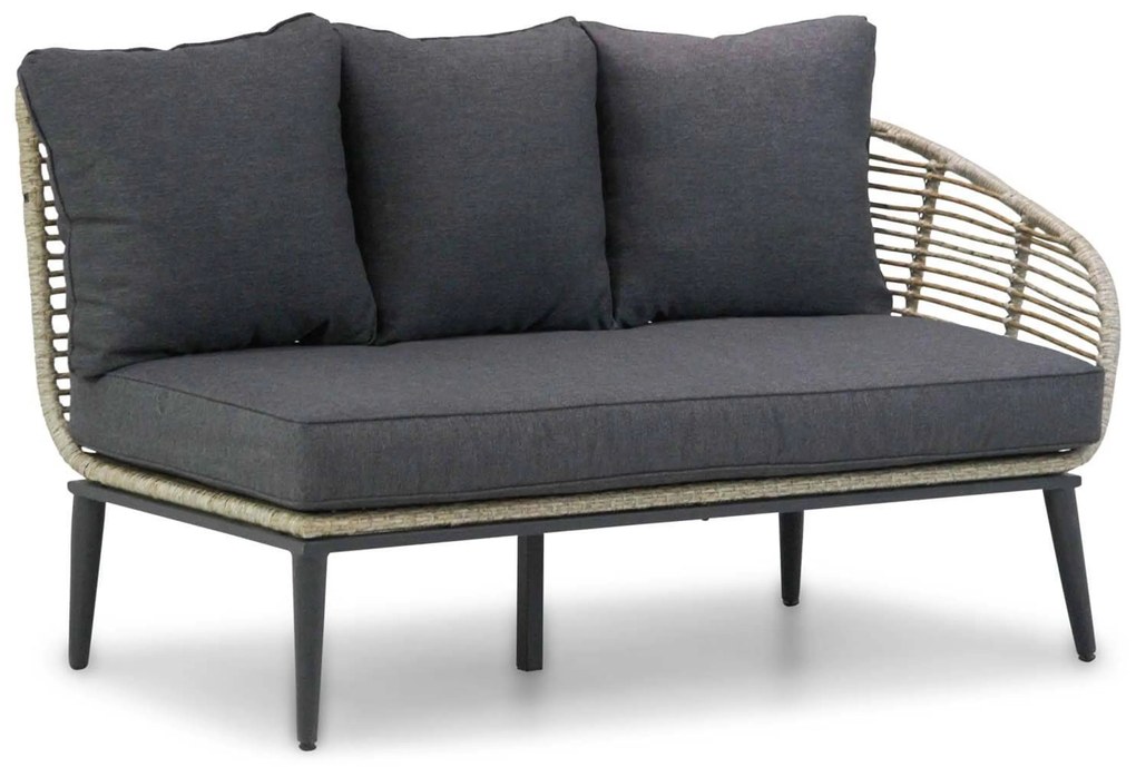 Hoek loungeset 4 personen Aluminium/wicker Taupe Coco Coco Leonardo