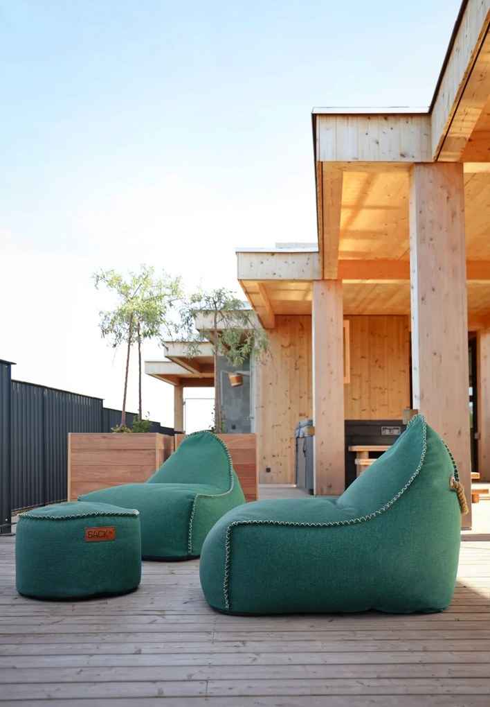 Cobana Lounge Stoel & Pouf Outdoor - Petrol