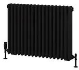 Eastbrook Rivassa 3 koloms radiator 85x60cm staal 1467W zwart mat