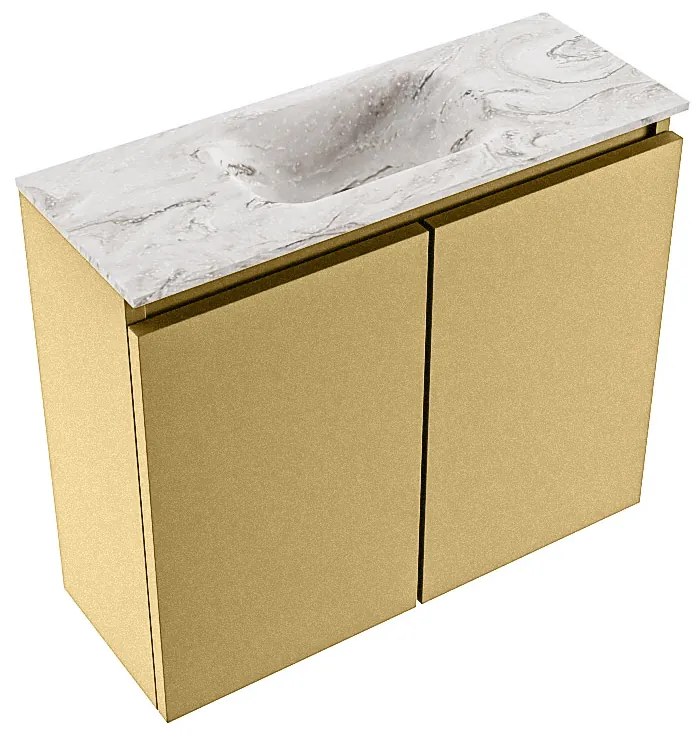 Mondiaz Ture DLux toiletmeubel 60cm oro met wastafel glace midden met kraangat