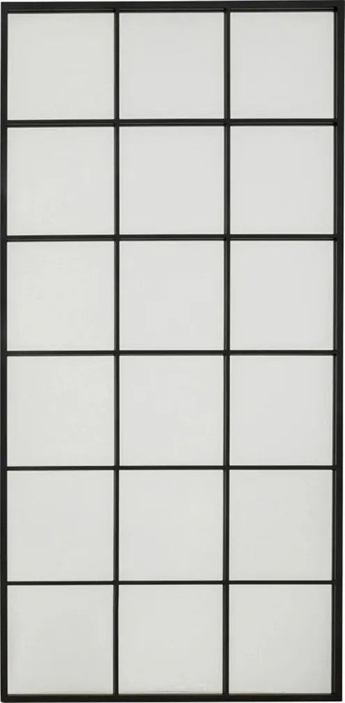 Zwarte Spiegel Met Vakken 180x90 - 90x180cm