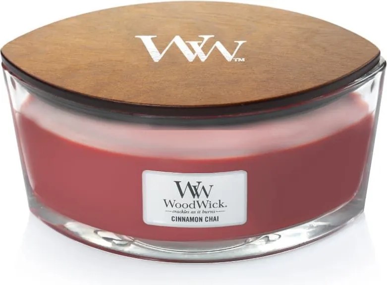 WoodWick geurkaars - Ellipse HearthWick Flame - Cinnamon Chai