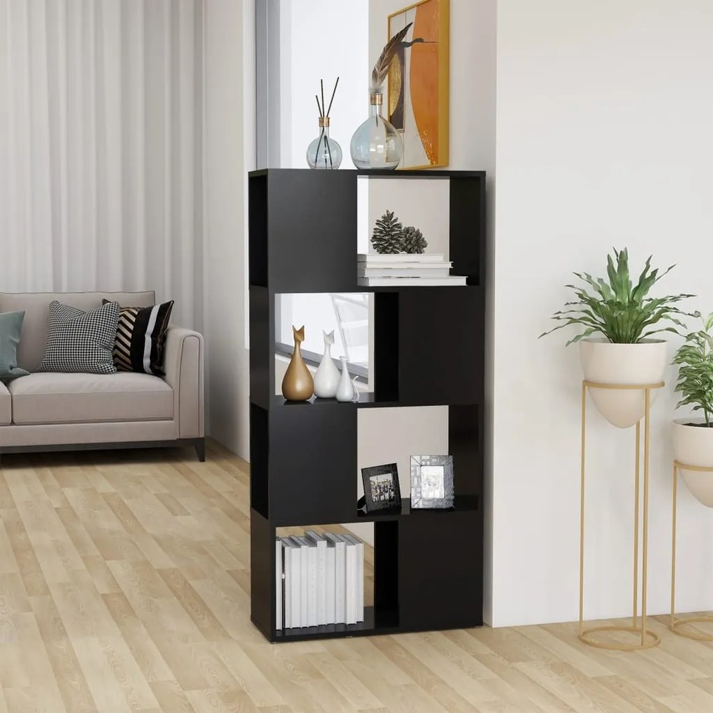 vidaXL Boekenkast/kamerscherm 60x24x124,5 cm spaanplaat grijs