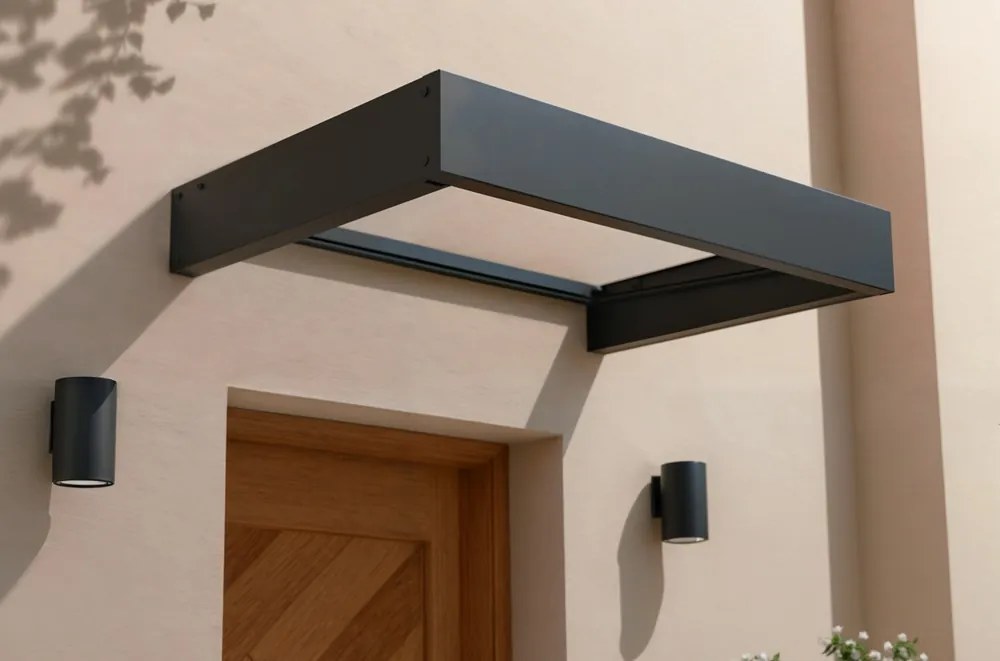 Aluminium deurluifel Sophia 1,2 m Palram - Canopia antraciet