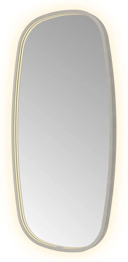 Hotbath &More Contour spiegel deens ovaal 50x100cm geborsteld gunmetal PVD