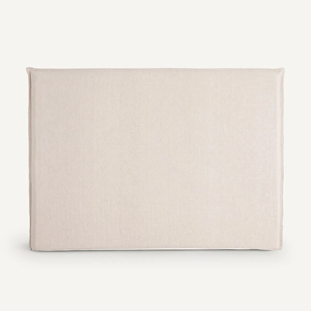 Hoes van gewassen linnen voor hoofdbord, hoogte 135 cm, SANDOR