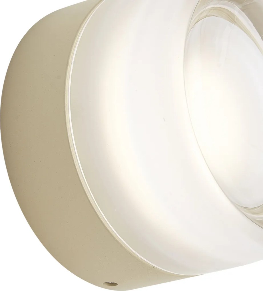 Design wandlamp beige met opaal glas IP44 - Michele