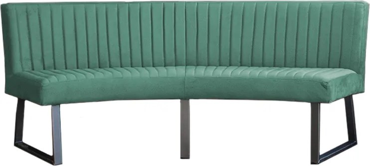 Eetkamerbank - Hengelo - stof Element turquoise 15 - geschikt voor ovale tafel 200 cm