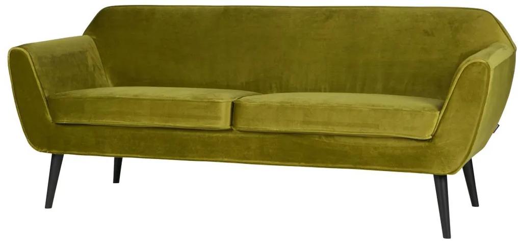 Woood Rocco sofa 187 cm fluweel olive - Katoen polyester - Woood - Industrieel & robuust