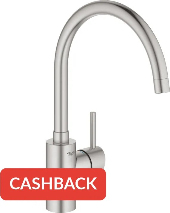 Grohe Concetto keukenmengkraan hoge uitloop Supersteel