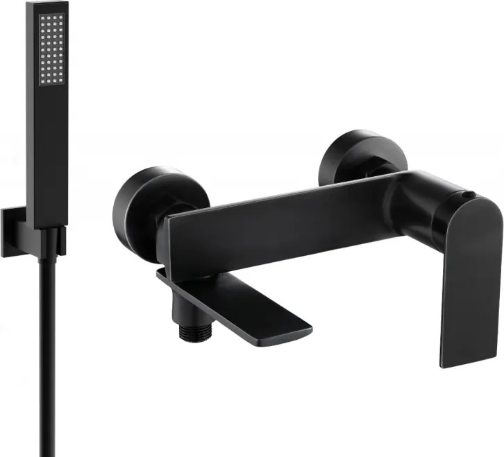 Mexen Zero R02 badkraan met doucheset, zwart - 7113R02-70