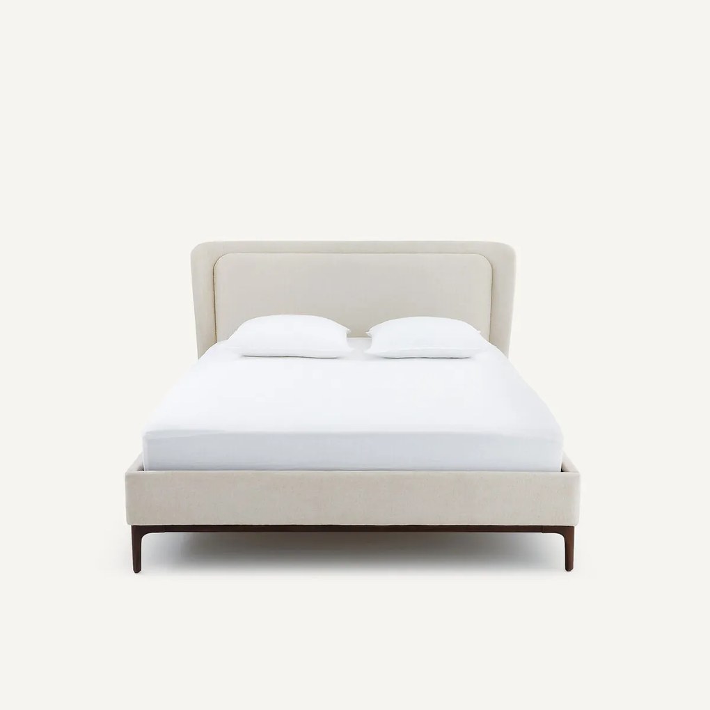 Tweepersoonsbed met gemonteerd hoofdbord en boxspring, Jabote