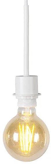 Moderne hanglamp wit met zwarte kap 50 cm - Combi 1