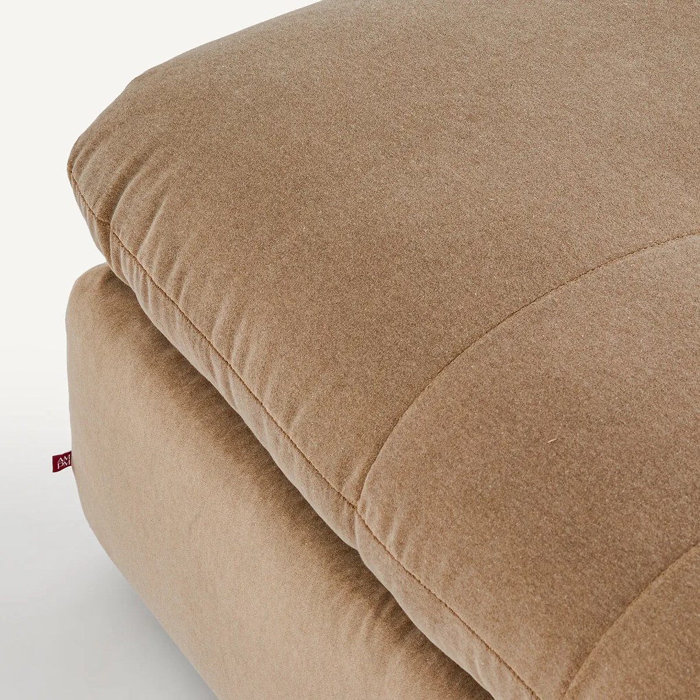 Modulaire voetensteun in stonewashed fluweel, GIULIANO