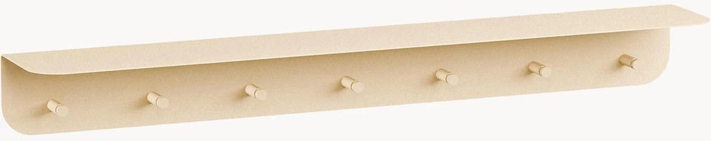 Metalen wandrek Malou met haken en hoedenplank