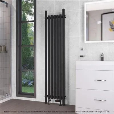 Eastbrook Lambourne horizontale radiator 40x180cm 888W zwart mat