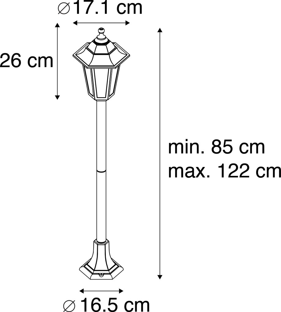 Klassieke lantaarn antiek goud - New Haven