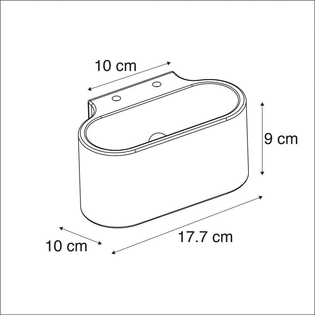 Smart wandlamp met dimmer beton met lichteffect incl. Wifi G9 - Arles Landelijk G9 ovaal Binnenverlichting Lamp