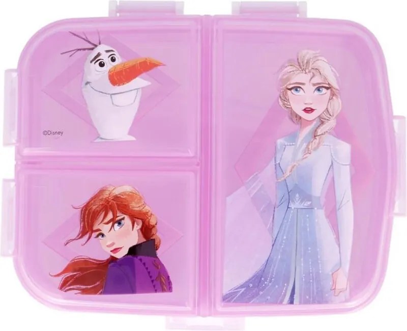 Frozen lunchbox - met 4 vakken! - Anna, Elsa en Olaf broodtrommel