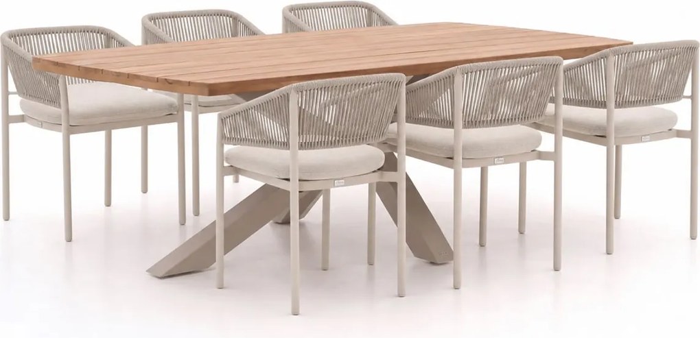 Diningset Bellagio  | 6 personen | Tuinset teakhout | 7-delig | Kees Smit Tuinmeubelen
