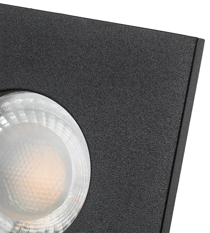 Set van 6 Moderne badkamer inbouwspot zwart - Doku GU10 IP54 Lamp