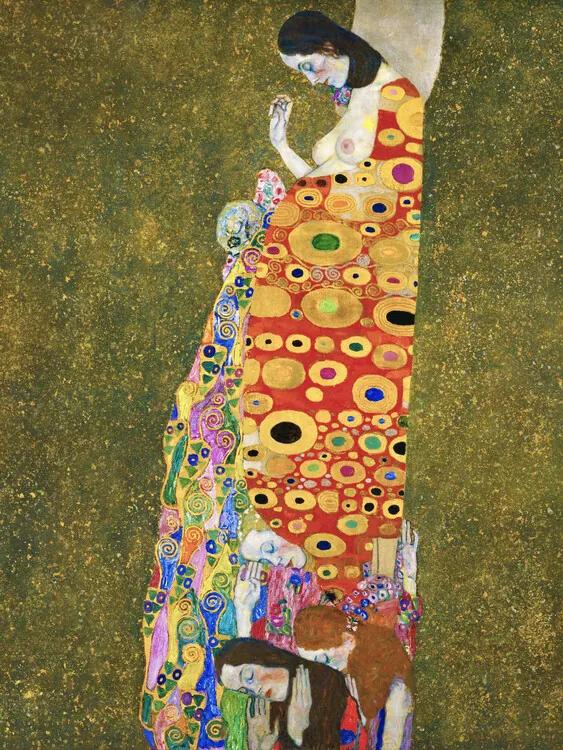Kunstreproductie Hope (Female Nude) - Gustav Klimt