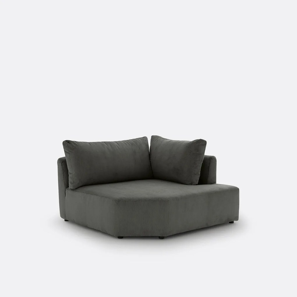 Moduleerbare hoekbank ribfluweel, Monica