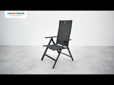 Hartman Aruba/Alma 4-persoons verstelbare tuinset 160x90 cm. - Antraciet