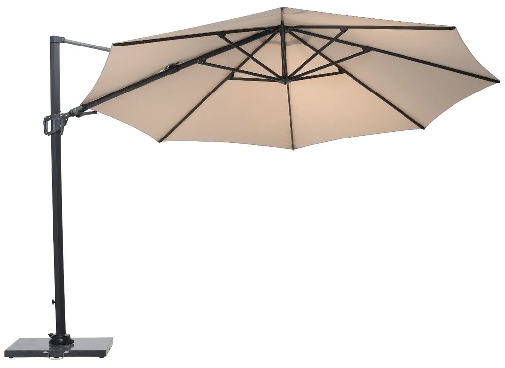 Hawaii Zweefparasol 350 cm. Rond - Ecru