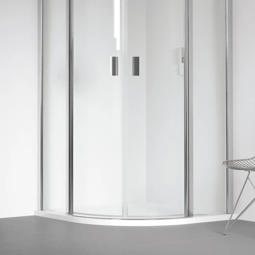 Riho Davos kwartronde douchebak 120x120cm wit glans