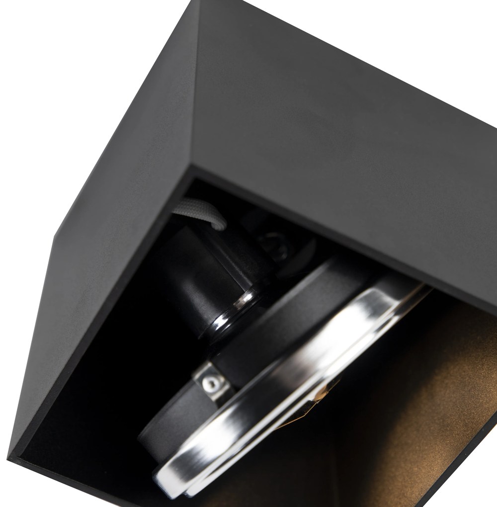 Design opbouwSpot / Opbouwspot / Plafondspot zwart vierkant - Box Modern G9 Binnenverlichting Lamp