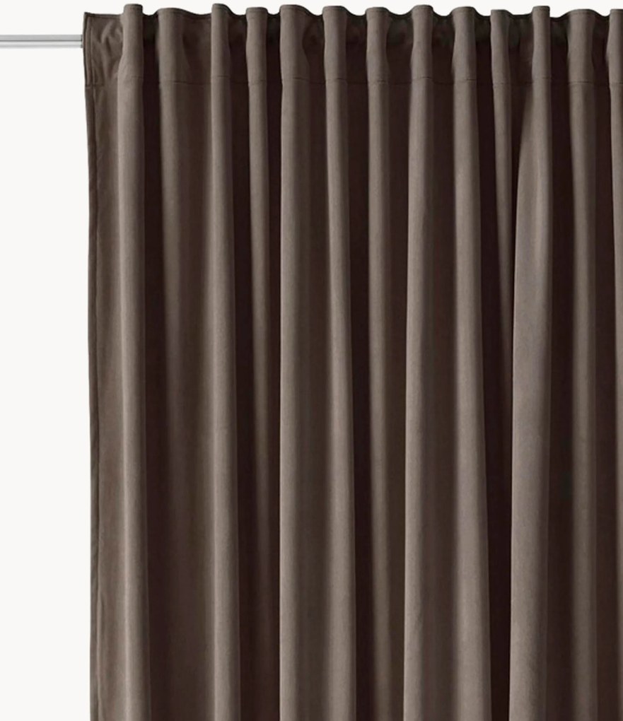 Fluwelen dim-out gordijn Nora met multiband, B 290 cm