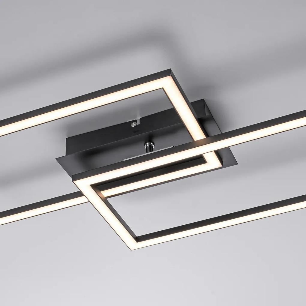 Plafondlamp zwart 54 cm incl. LED 3-staps dimbaar - Georgi Modern Binnenverlichting Lamp