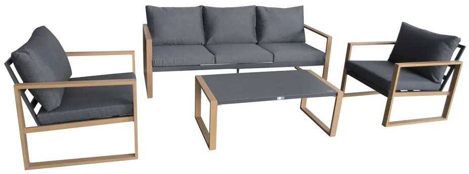 Belluno Garden Point antraciet aluminium tuinset