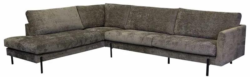 Loungebank chaise longue links Flyta | Feel Me Tender taupe 02 | 2,35 x 3,06 mtr breed