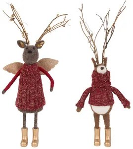Kerst decoraties Rood Côté Table  RODOLPHE X2