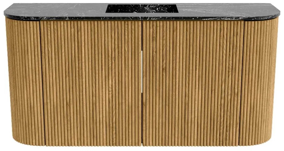 Mondiaz Joya DLux 85cm toiletmeubel ronding links/rechts oak met wastafel faye midden zonder kraangat lava