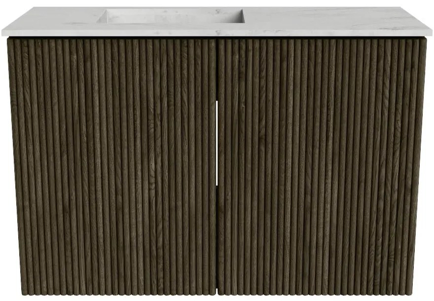 Mondiaz Joya DLux 60cm toiletmeubel shadow met wastafel faye links 1 kraangat opalo