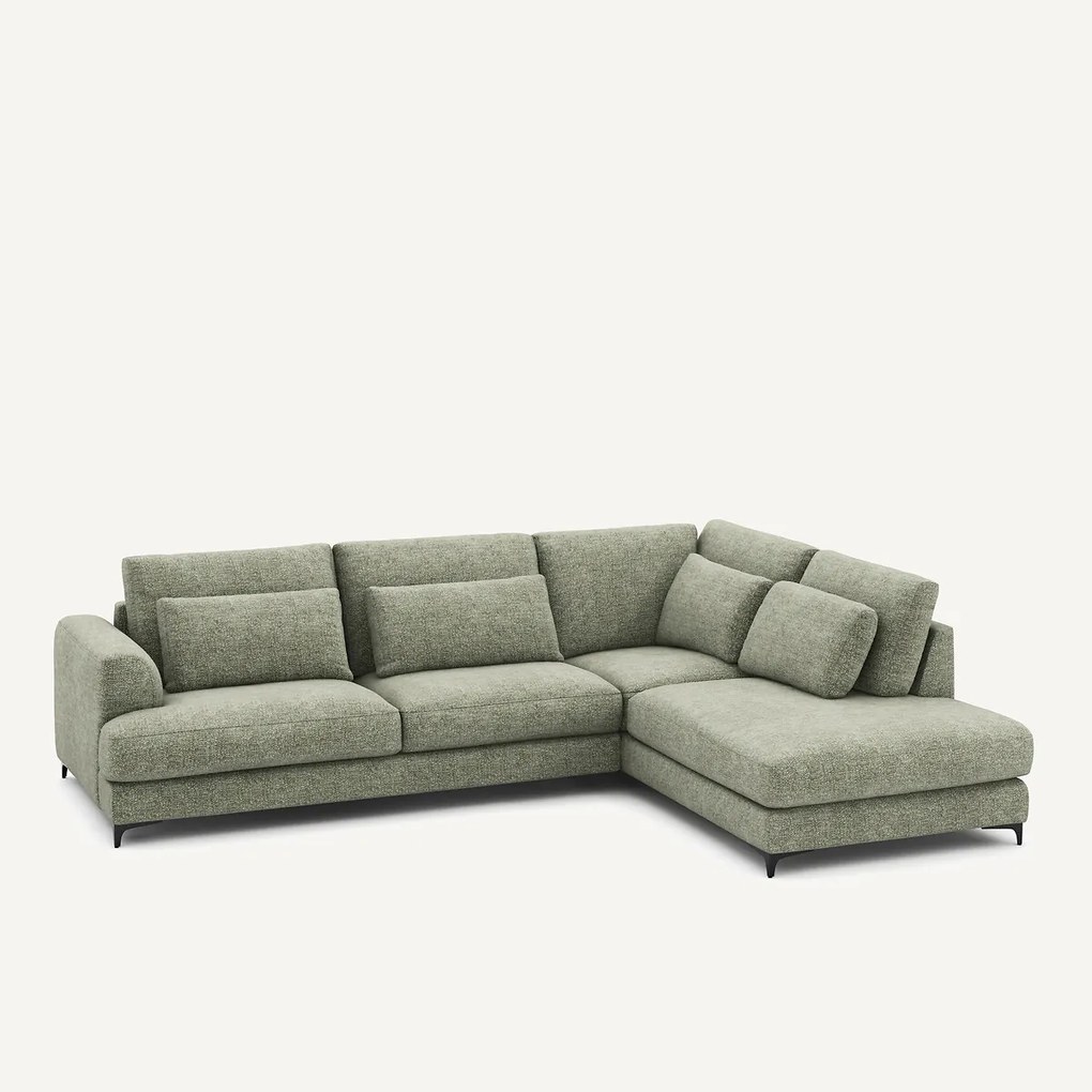 Omvormbare hoekbank rechts, van stevig katoen, MARSILE