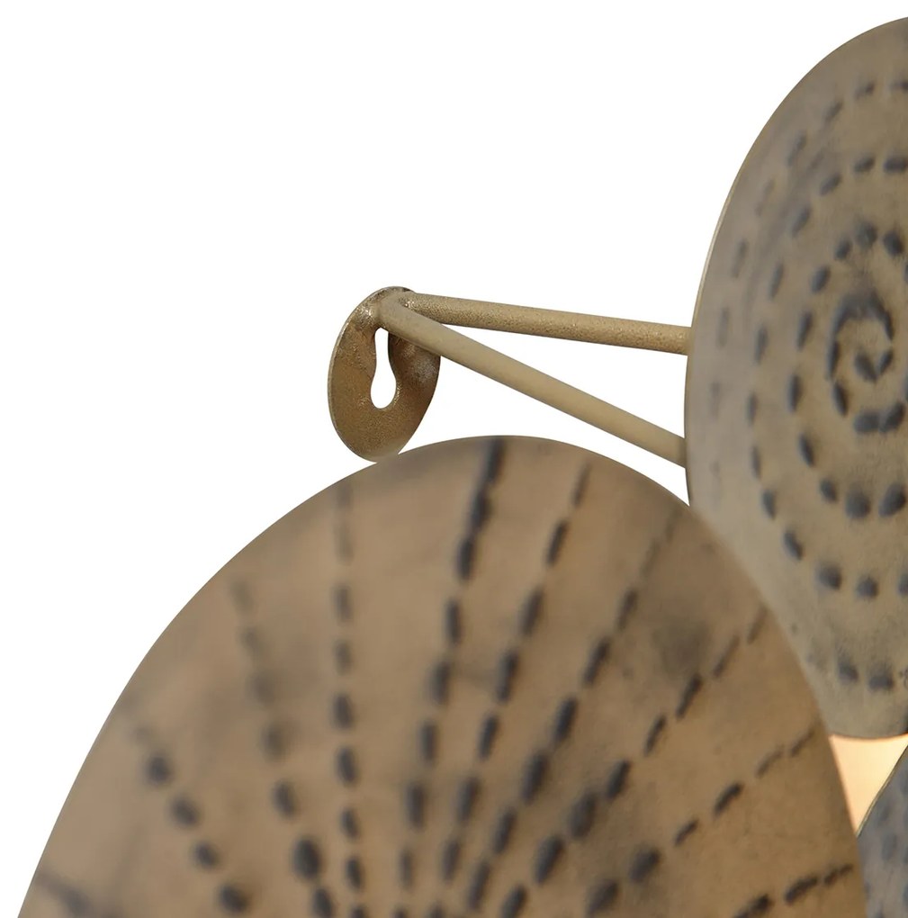 Art Deco wandlamp antiek goud 71 cm - Kelly